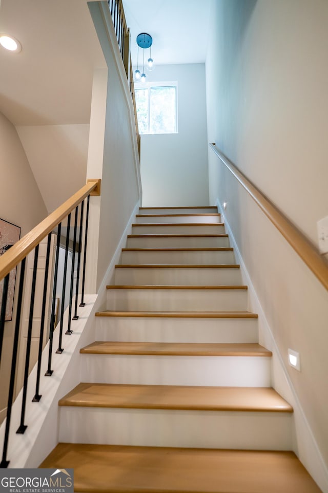 4366 Bradley Dr SW, Snellville, GA 30039 - stairs featuring recessed lighting