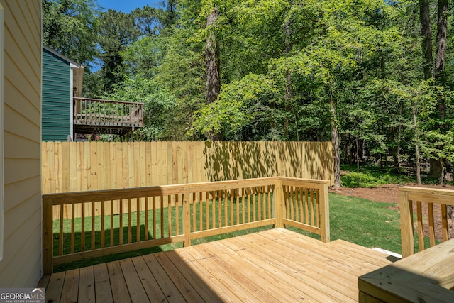 4366 Bradley Dr SW, Snellville, GA 30039 - view of wooden deck