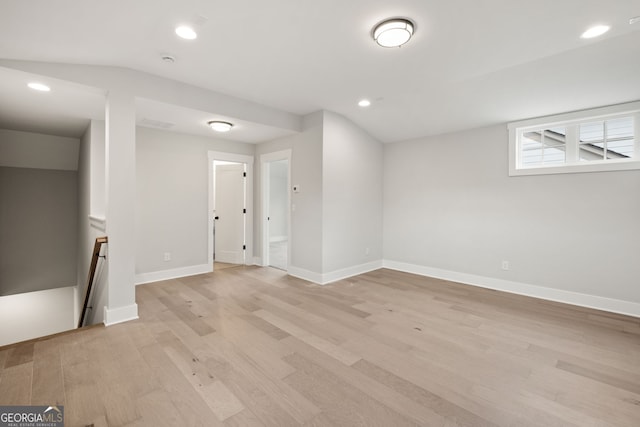 4002 Potter Way, Woodstock, GA 30188 - basement with light wood-style flooring, baseboards, and recessed lighting