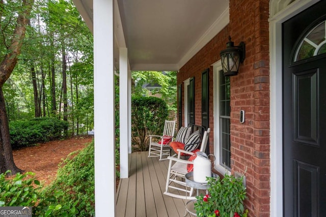 206 Kingsley Way, Woodstock, GA 30188 - view of wooden porch