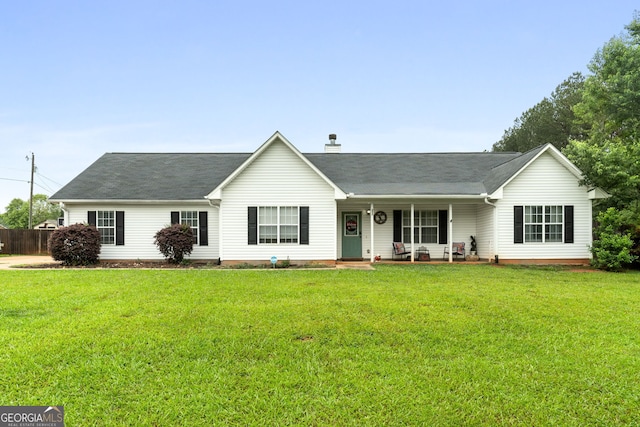 1195 New Hope Rd, Locust Grove, GA 30248 - single story home featuring a porch and a chimney