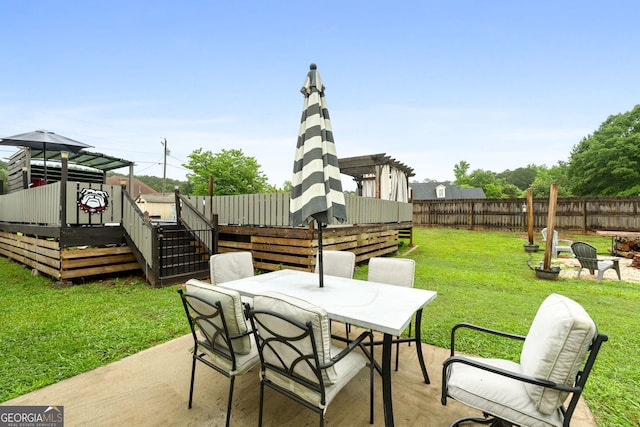 1195 New Hope Rd, Locust Grove, GA 30248 - view of patio featuring outdoor dining space