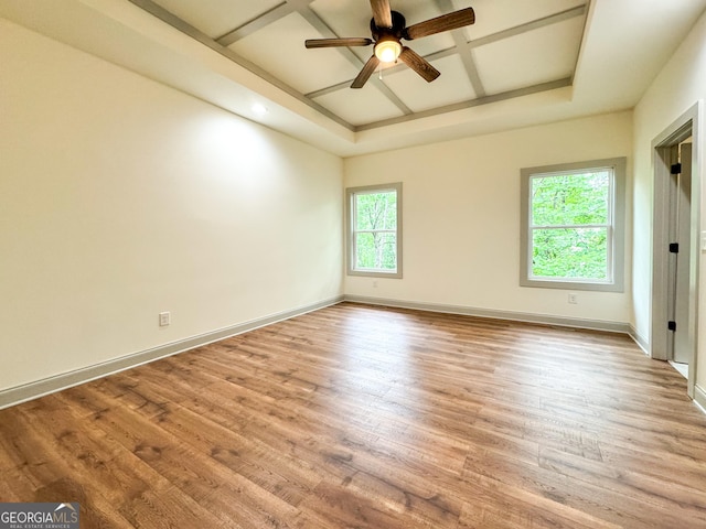 169 View St, Clarkesville, GA 30523 - spare room with ceiling fan, wood finished floors, baseboards, and recessed lighting
