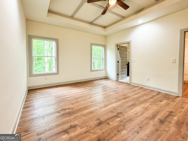 169 View St, Clarkesville, GA 30523 - spare room featuring ceiling fan, wood finished floors, and baseboards
