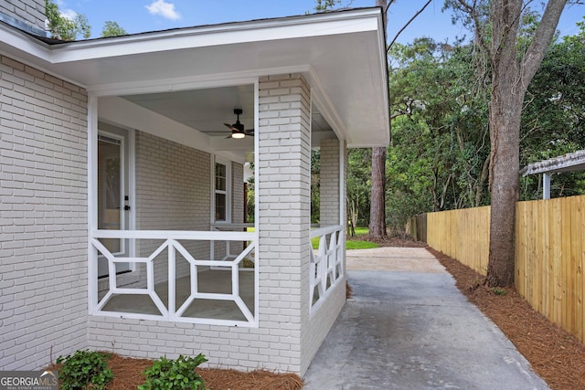 1905 Azalea, Valdosta, GA 31602 - view of patio / terrace featuring a ceiling fan