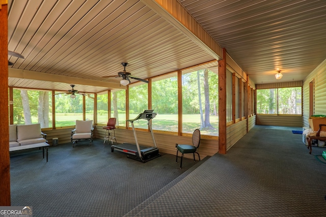 3382 Antioch Greggs Rd, Adel, GA 31620 - sunroom / solarium featuring a ceiling fan