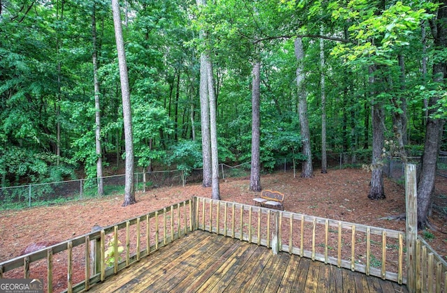 23 Timberlake Pointe NE, Cartersville, GA 30121 - wooden terrace with a fenced backyard