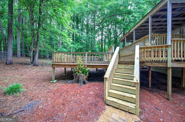 23 Timberlake Pointe NE, Cartersville, GA 30121 - view of yard with a deck and stairs