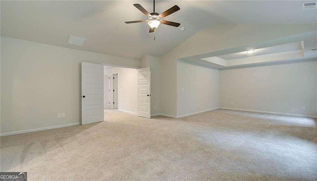 165 Cooper Cv E, Fayetteville, GA 30215 - bonus room with ceiling fan, light carpet, baseboards, and vaulted ceiling