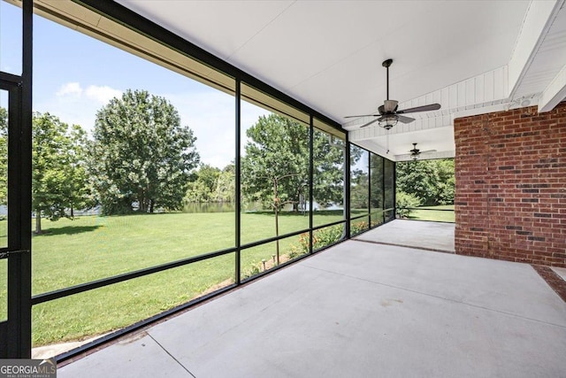 737 Raleigh Cobb Rd, Hawkinsville, GA 31036 - unfurnished sunroom with ceiling fan
