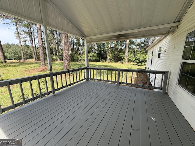 12103 US Highway 80 E, Brooklet, GA 30415 - wooden terrace with a yard