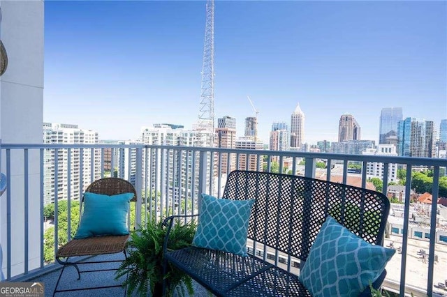 860 Peachtree St NE Unit 1613, Atlanta, GA 30308 - balcony featuring a view of skyline