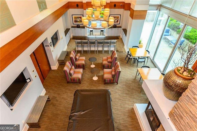 860 Peachtree St NE Unit 1613, Atlanta, GA 30308 - common area with a high ceiling