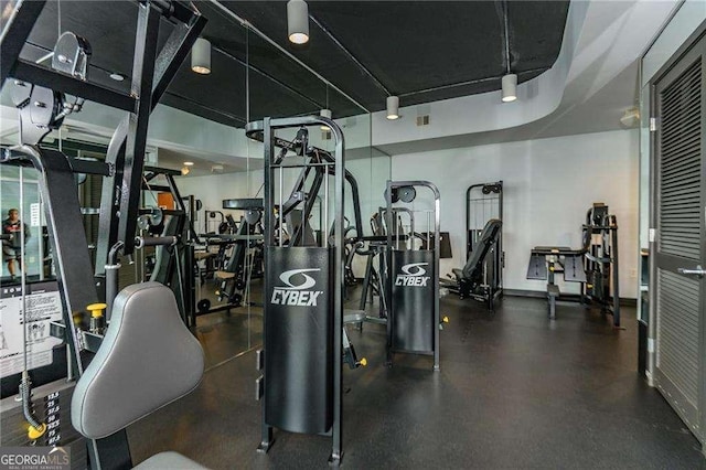 860 Peachtree St NE Unit 1613, Atlanta, GA 30308 - view of gym