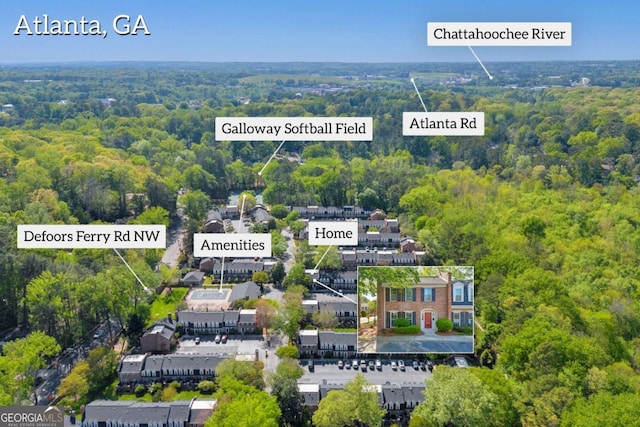 1 N Boundary Pl NW, Atlanta, GA 30318 - aerial view of a forest