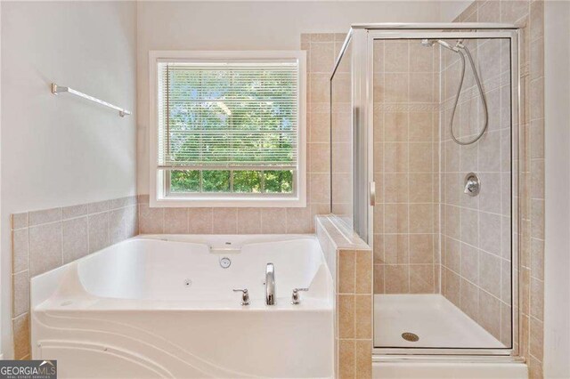 100 Trailside Way, Hiram, GA 30141 - full bath with a shower stall and a jetted tub