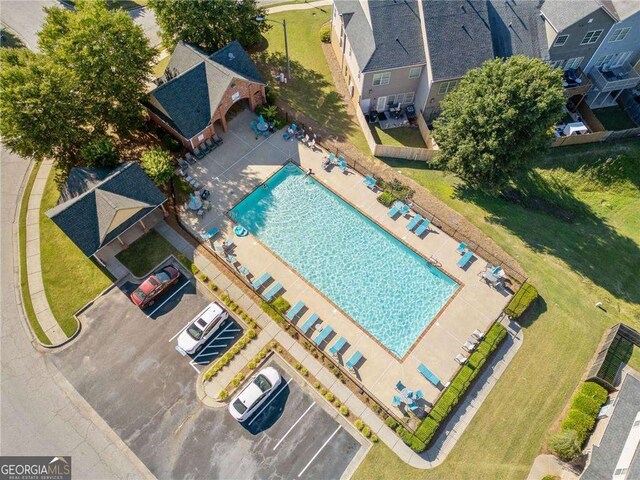 100 Trailside Way, Hiram, GA 30141 - bird's eye view of a pool area