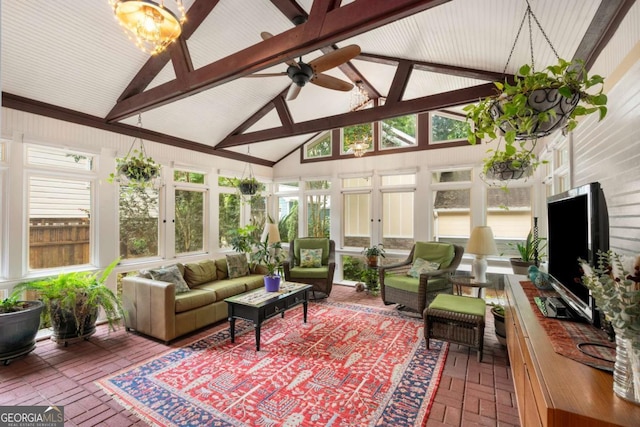 228 Clarion Ave, Decatur, GA 30030 - sunroom / solarium featuring lofted ceiling and french doors