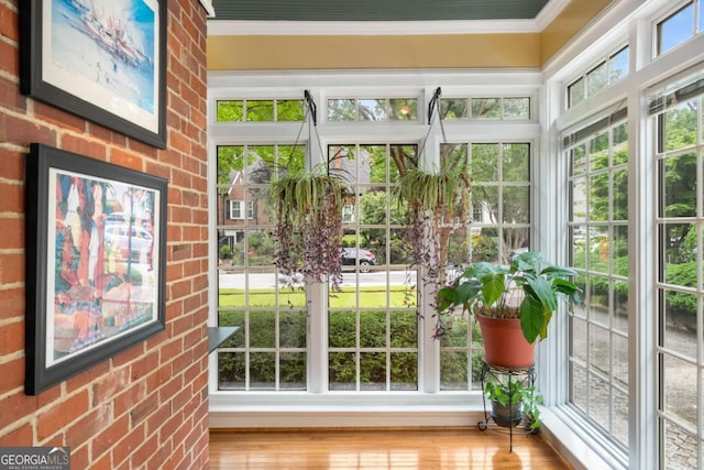 228 Clarion Ave, Decatur, GA 30030 - sunroom / solarium with crown molding and wood finished floors
