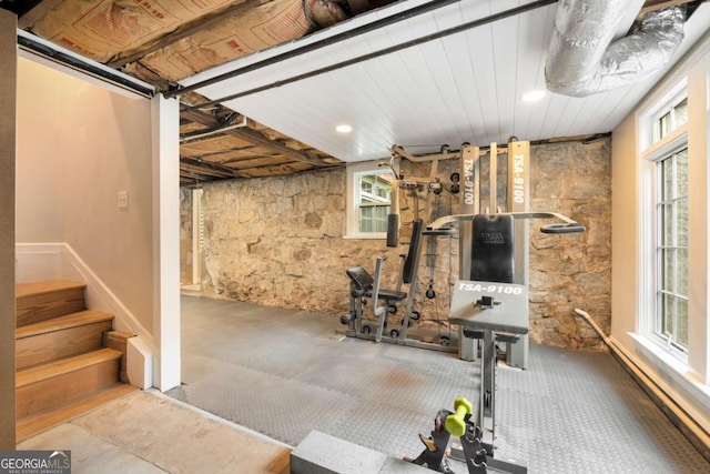 228 Clarion Ave, Decatur, GA 30030 - basement with plenty of natural light and stairway