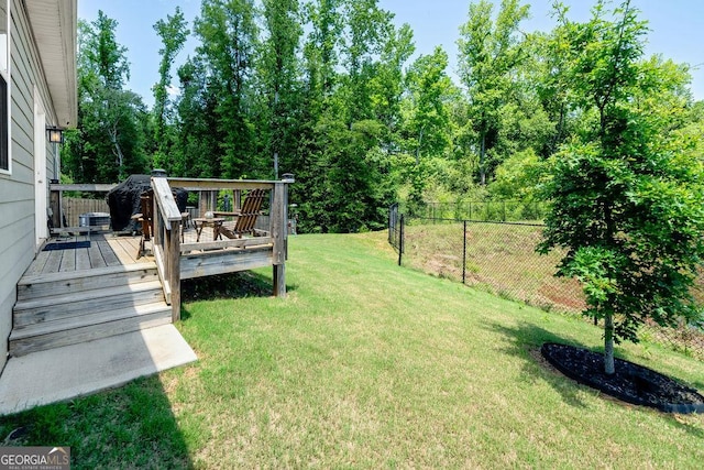 174 Silver Birch Pass, Newnan, GA 30265 - view of yard with a deck