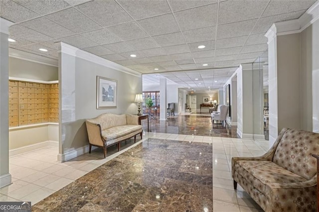 3530 Piedmont Rd NE Unit 2I, Atlanta, GA 30305 - building lobby featuring crown molding and recessed lighting