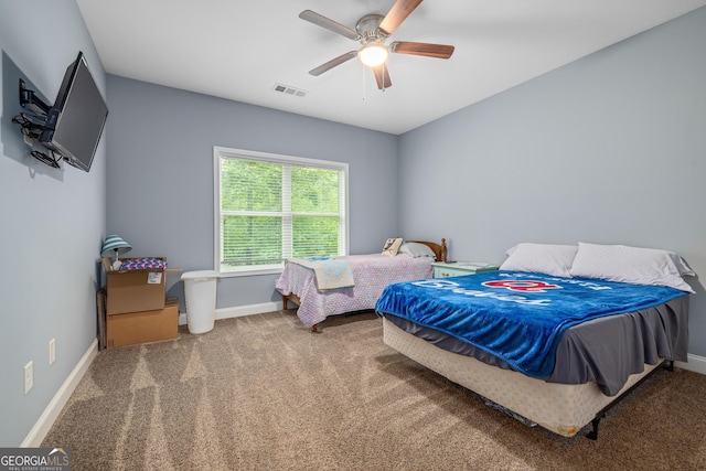 405 Dugas Rd, Dahlonega, GA 30533 - bedroom with carpet flooring, baseboards, and a ceiling fan