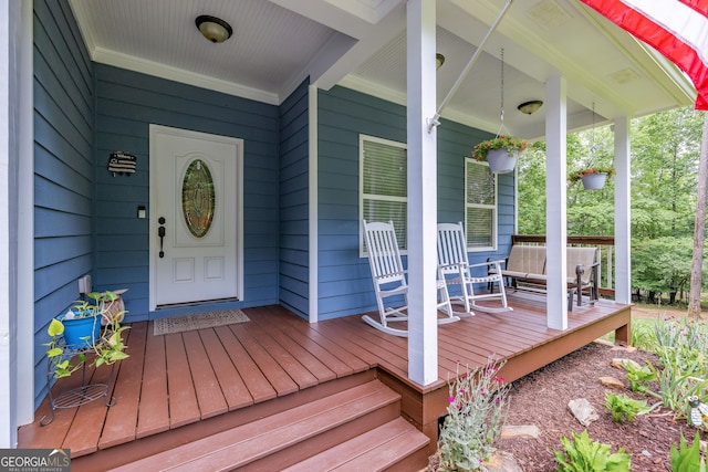 405 Dugas Rd, Dahlonega, GA 30533 - view of exterior entry with a porch