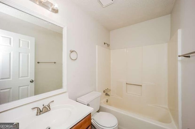 4112 Meadowlark Ct, Powder Springs, GA 30127 - full bathroom with vanity, toilet, and bathtub / shower combination