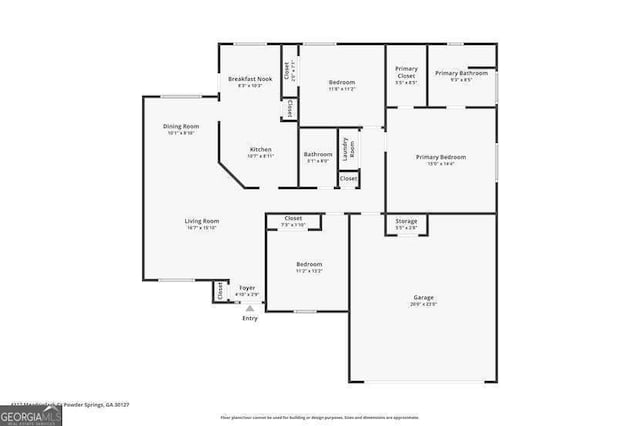 4112 Meadowlark Ct, Powder Springs, GA 30127 - property floor plan
