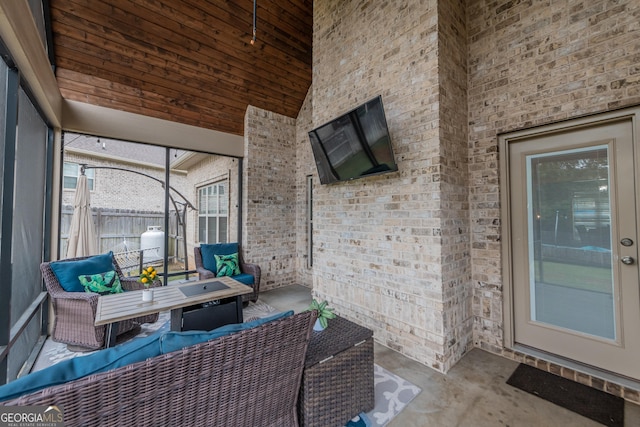 924 Abingdon Cv, Bonaire, GA 31005 - sunroom / solarium with an outdoor hangout area