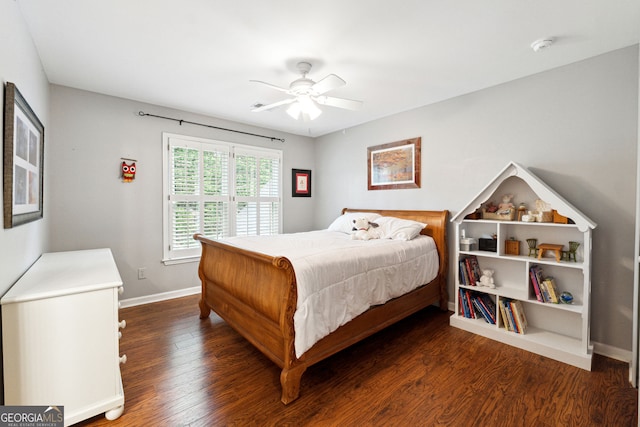 151 Overhill Pt, Alpharetta, GA 30005 - bedroom with wood finished floors, baseboards, and ceiling fan