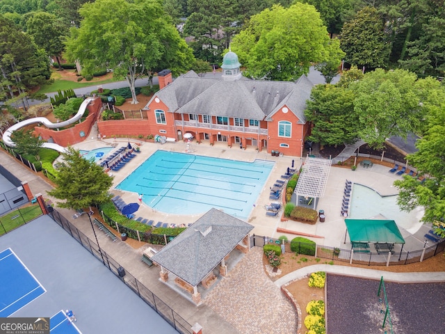 151 Overhill Pt, Alpharetta, GA 30005 - view from above of property featuring a pool
