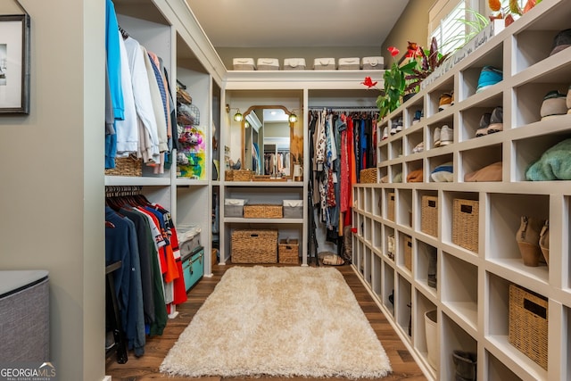 209 Voyles Way, Dawsonville, GA 30534 - walk in closet with dark wood-style flooring