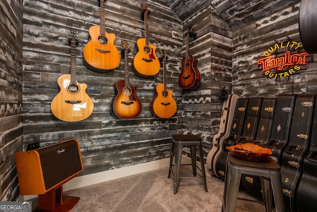209 Voyles Way, Dawsonville, GA 30534 - detailed view of carpet floors and wood walls