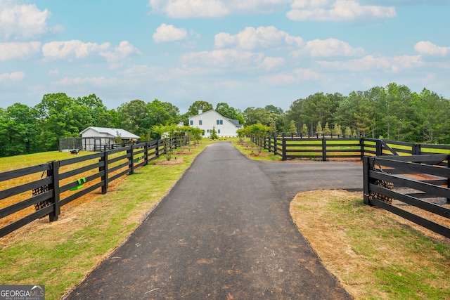 209 Voyles Way, Dawsonville, GA 30534 - view of asphalt driveway with a rural view