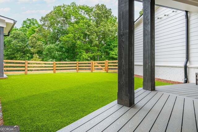 209 Voyles Way, Dawsonville, GA 30534 - view of yard featuring a wooden deck