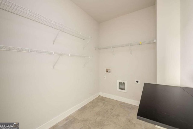 2856 Knob Creek Dr, Snellville, GA 30078 - washroom with hookup for an electric dryer, hookup for a washing machine, and baseboards