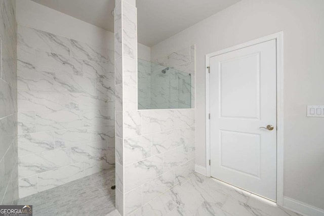 2856 Knob Creek Dr, Snellville, GA 30078 - bathroom with a marble finish shower and marble finish floors