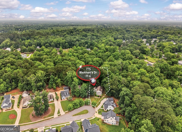 775 Markhams Dr, Madison, GA 30650 - bird's eye view of a heavily wooded area