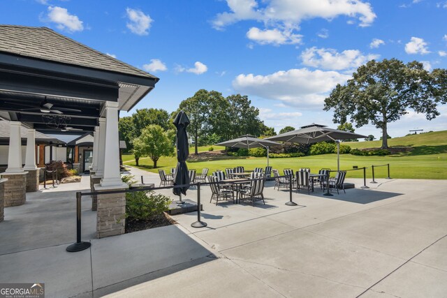 4063 Links Blvd, Jefferson, GA 30549 - view of patio / terrace with a ceiling fan