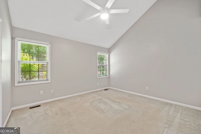 2623 Lone Oak Trl NW, Kennesaw, GA 30144 - carpeted spare room with baseboards, a ceiling fan, and high vaulted ceiling