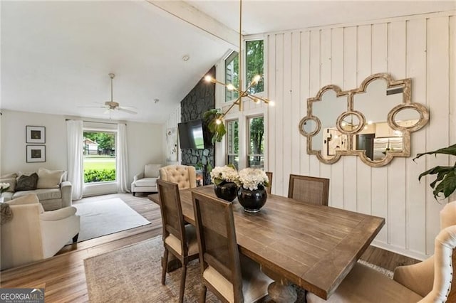 171 N Trce, Alpharetta, GA 30009 - dining area featuring wood finished floors and ceiling fan