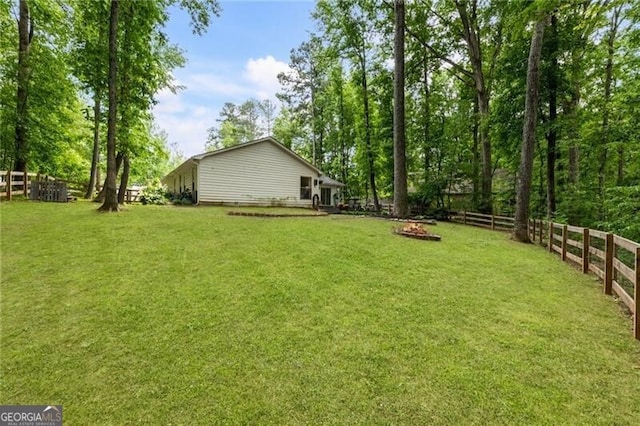 171 N Trce, Alpharetta, GA 30009 - view of yard with a fire pit