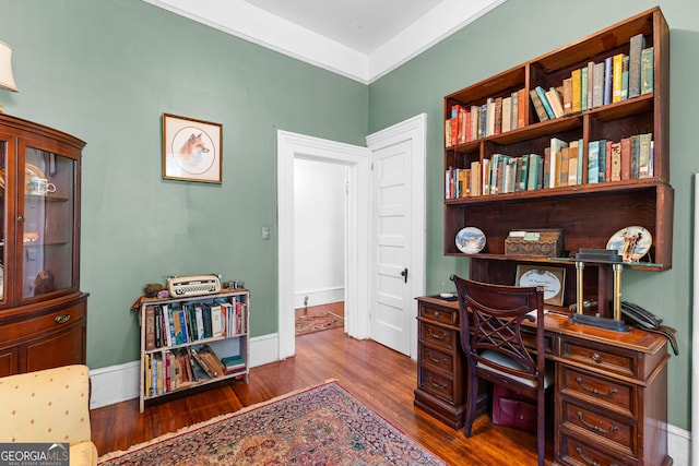 416 Engram St, Montezuma, GA 31063 - office area with wood finished floors and baseboards