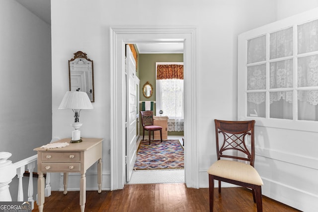 416 Engram St, Montezuma, GA 31063 - hall featuring wood finished floors and baseboards