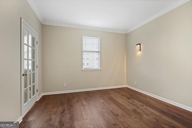 2499 Peachtree Rd Unit 506, Atlanta, GA 30305 - unfurnished room with dark wood-style flooring and ornamental molding