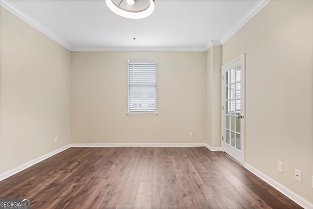 2499 Peachtree Rd Unit 506, Atlanta, GA 30305 - empty room with crown molding and dark wood finished floors