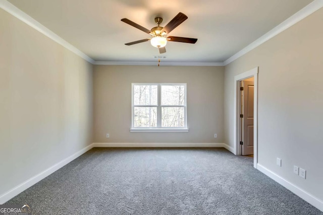 37 Radian Way, Dallas, GA 30132 - unfurnished room featuring carpet flooring, crown molding, a ceiling fan, and baseboards