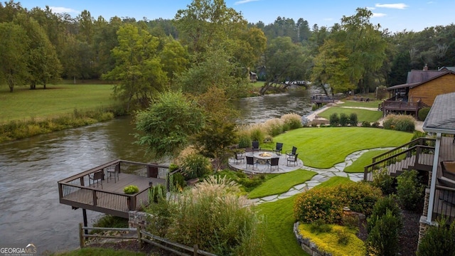 547 Toccoa River Ln, Mineral Bluff, GA 30559 - bird's eye view of a large body of water